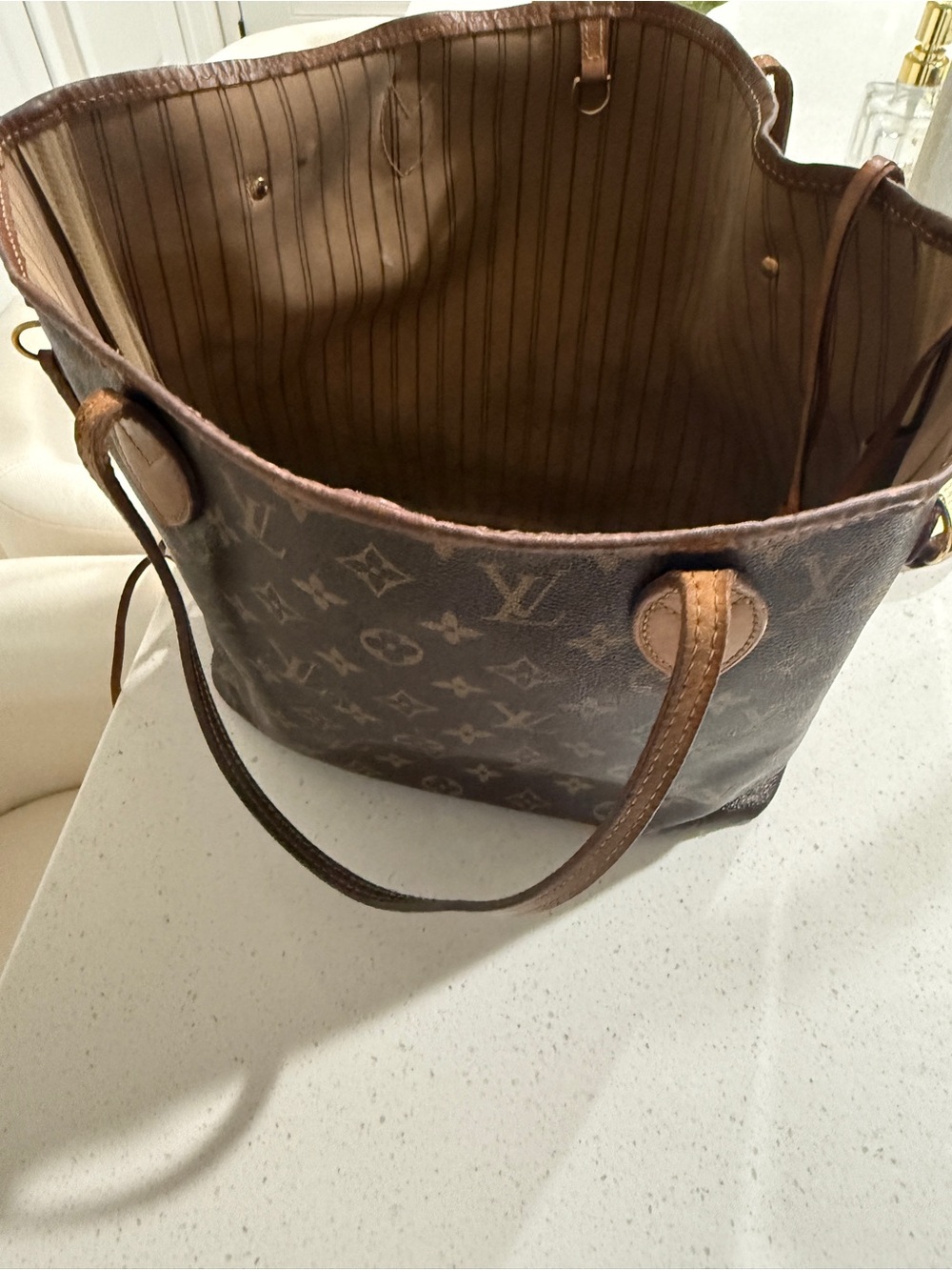 Louis Vuitton Monogram Canvas Tote in Brown and Tan